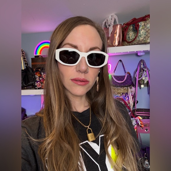 NEVER OPENED IN BOX ~ VERSACE Versace Men / Women Sunglasses 53mm in White - Picture 2 of 10